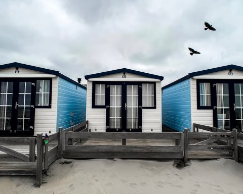 white and black wooden house