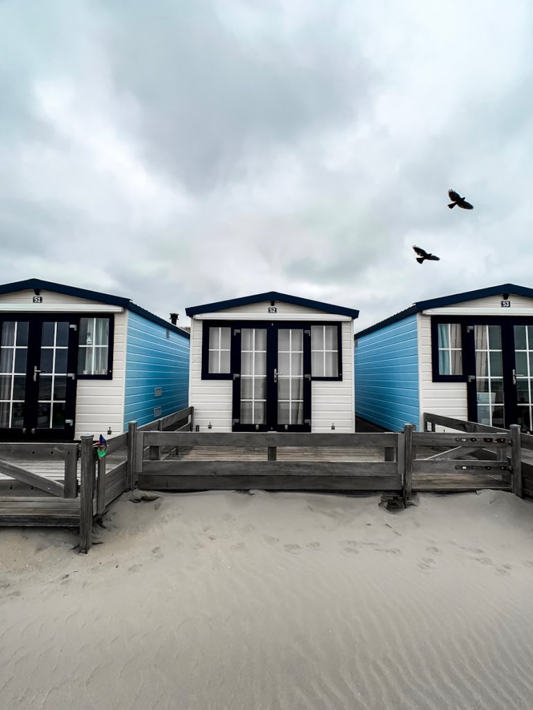 white and black wooden house
